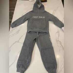 Jordan Gray Sweatpants and Hoodie Set size 6